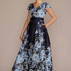 Elegant Floral Evening Gown